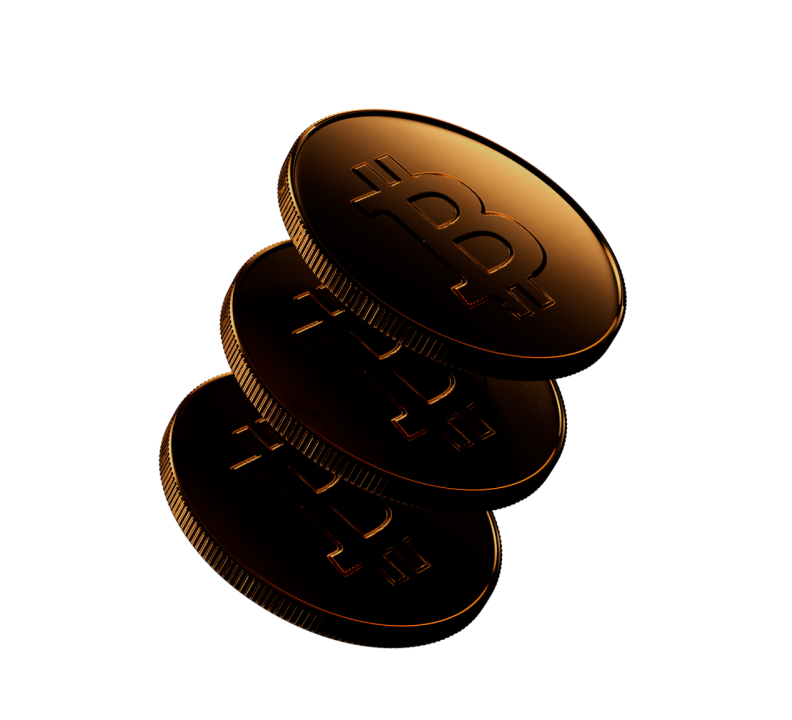 Rendering of Bitcoins